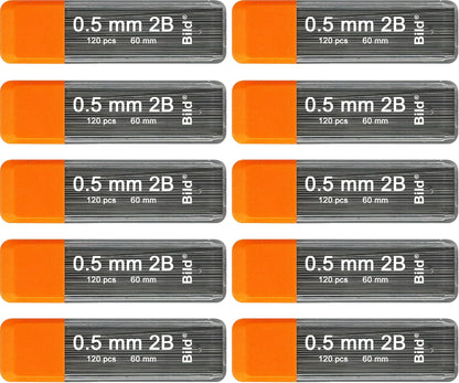 Bild Premium 1200 leads of 0.5mm 2B Mechanical Pencil Lead Refills (2B Mega, 0.5 mm)