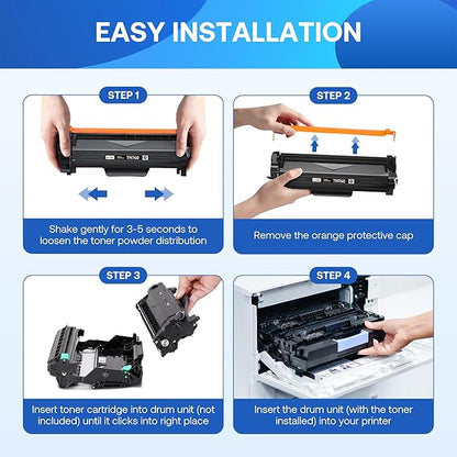 Compatible Toner Cartridge Replacement for Brother TN760 TN-760 TN730 with HL-L2350DW HL-L2370DW MFC-L2750DW DCP-L2550DW Printer (Black 4 Pack)
