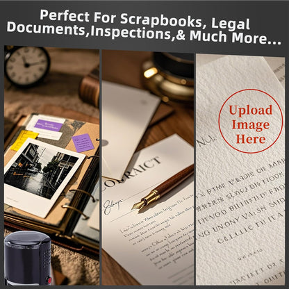 Custom Logo Self-Inking Stamp - Personalized Self-Inking Stamper for Business Logos & Text - 6 Sizes - Choose from 5 Ink Colors