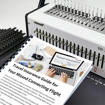 Rayson CR196M-100 Plastic Binding Combs 1/4in. 19-Ring, 20-Sheet Capacity, Colorful Comb Binding Spines, Max. Binding Letter Size Paper, Box of 100