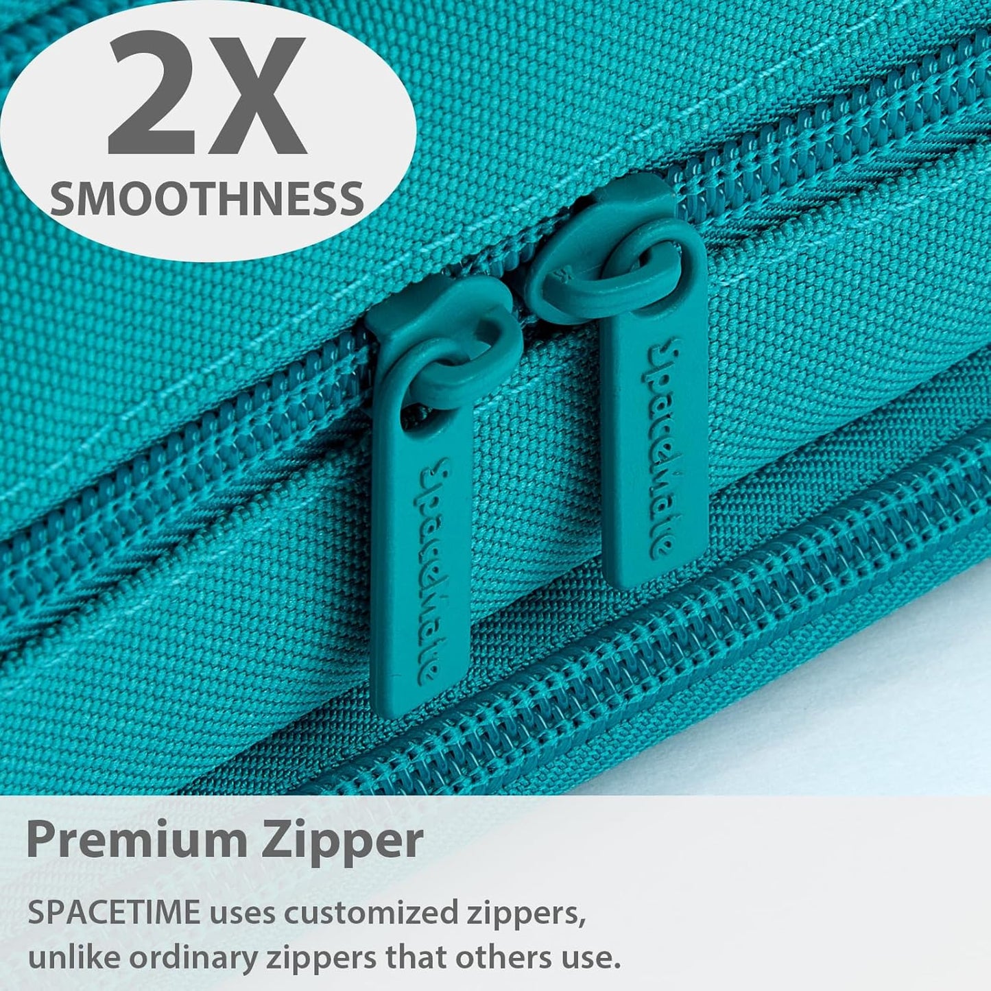 Pencil Case Pouch Box Bag School Supplies Girls Boys Kids, Cute Preppy Stuff Big Capacity Aesthetic Pen Organizer, Back to College Stationary, Teal, Extra Large Style, 2300ml