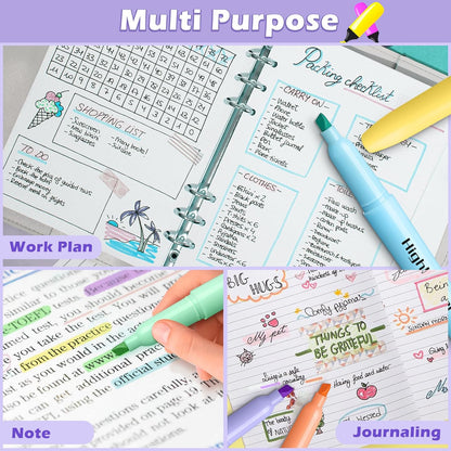 Duchong 30 Count Highlighters, Pastel Highlighters Assorted Colors Bulks, Chisel Tip Dry-Quickly Highlighter Markers for Adult Kids, Office Classroom Must Have, School Supplies for Teachers