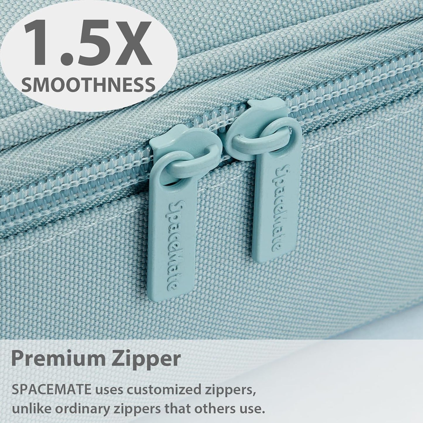 Pencil Case Pouch Box Bag School Supplies Girls Boys Kids, Cute Preppy Stuff Large Big Capacity Aesthetic Pen Organizer, Back to College Stationary, Powder Blue, Standard Stlye, 1800ml