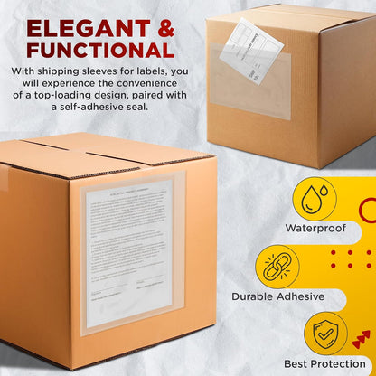 APQ Clear Top Loading Packing List Envelopes, 7 x 10 Inches. 100 Pack Packing Slip Envelope Pouches. Self-Seal Plastic Shipping Label Pouches. Durable Packing List Mailing Envelopes for Documents