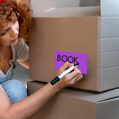 PARLAIM 3 X 5 Inch 4Rolls/1000 Per Roll Rectangle Inventory Color Coding Labels,Roll Square Label Stickers for Home (Purple)