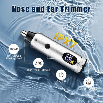 SUNNOW Professional Hair Clippers and Trimmer Set, Beard Trimmer & Foil Shaver & Nose Trimmer Kit for Men, Cordless Mens Clippers and Grooming Kit for Hair Cutting, Beard Styling, Home, Barber