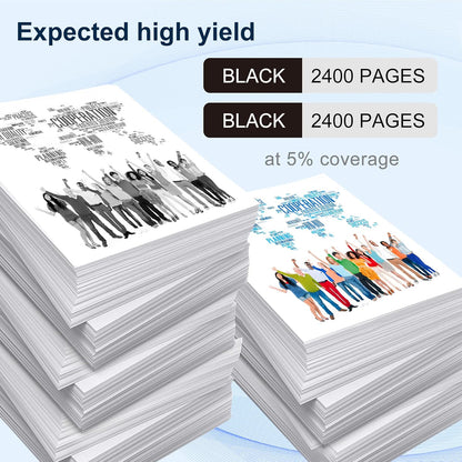 125A Black Toner Cartridges Replacement for HP 125A CB540A for Color Laserjet CM1312 MFP Series,Color Laserjet CP1215, CP1515, CP1518 Series Printer Ink (2 Pack )