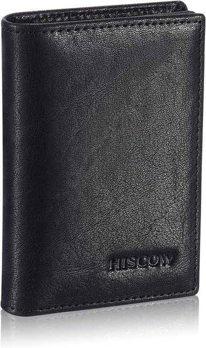 Leather Business Card Case Holder for Men & Women, Italian Calfskin