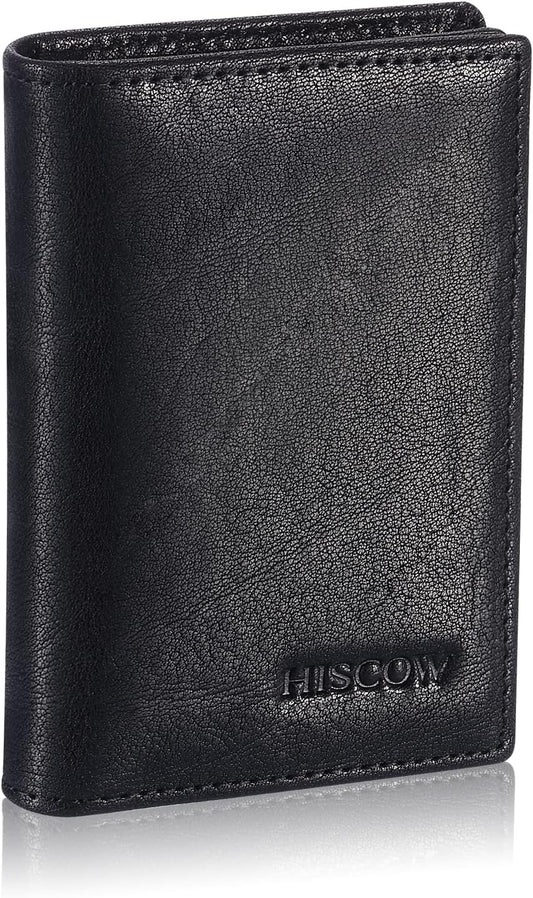 Leather Business Card Case Holder for Men & Women, Italian Calfskin