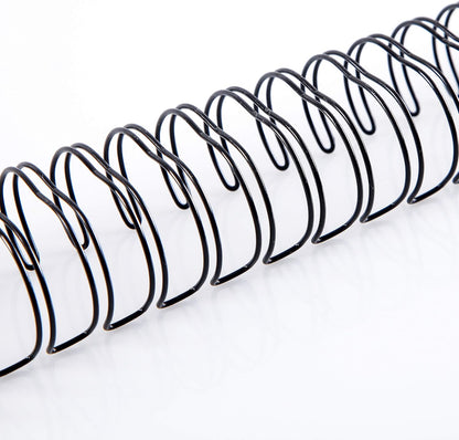 BNC Double Loop Wire Binding Rings Letter Size 3:1 Loops 32 Holes Black Color Pack of 100 (5/16 Inches)