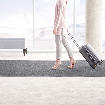 Consolidated Plastics Brush Dry Rug - Made in USA, Heavy-Duty Commercial DoorRug for Indoor/Outdoor Entryways, Non-Slip Backing for High-Traffic Areas (3' W x 5' L, Charcoal)