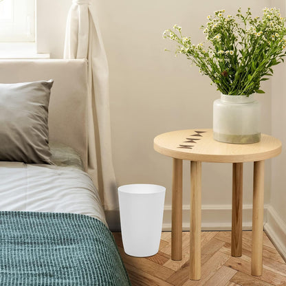 HOLDN’ STORAGE Small Trash Can - 1.58 Gallon Open Top Waste Bin, Compact Waste Can Perfect for Bathroom, Kitchen, Office, Dorm - Durable Garbage Can - Glossy White