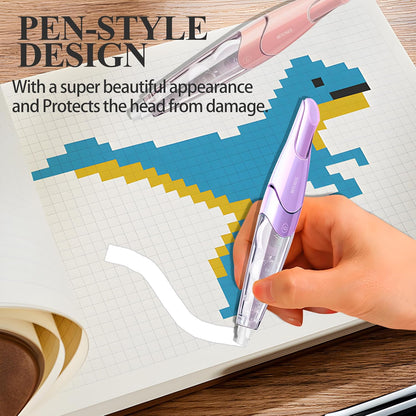 White Correction Tape, Retractable Refillable Correction Tape, With Smooth Pull Out Tape Applicator, Aesthetic Cute Correction Pen for Office Supplies