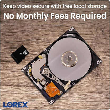 Lorex 4K Dual-Lens Outdoor Wi-Fi Security Camera | 180° Panoramic View | Smart Security Lighting | Color Night Vision | 2-Way Talk | Auto-Framing | 32GB Local Storage, No Monthly Fees | IP66 Rated