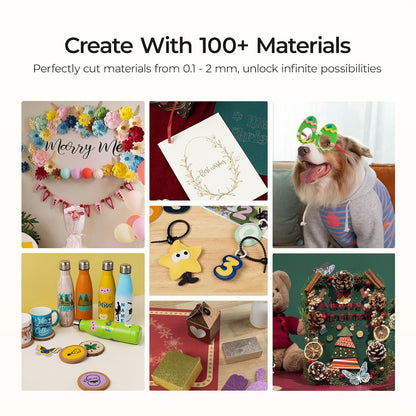 LOKLiK Cutting Machine 2 by HTVRONT - 5 in 1 Vinyl Cutter Machine with 5X Cutting Force, Cuts 100+ Materials, AI Painting, 13'' Smart Die Cutting Machine for All Crafts Cards 3D Arts Home Decor