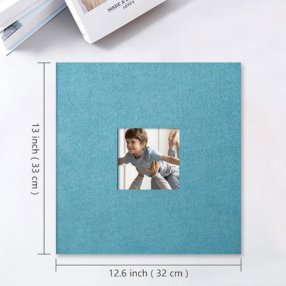 Vienrose Photo Album Self Adhesive 13x12.6 for 600 Photos Linen Scrapbook 120 Pages