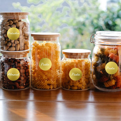 STARLIBOO 1 inch Gold Dot Stickers, Round Color Coding Circle Dot Labels, 1600pcs Permanent Adhesive Circle Garage Sale Sticker (2 Rolls)