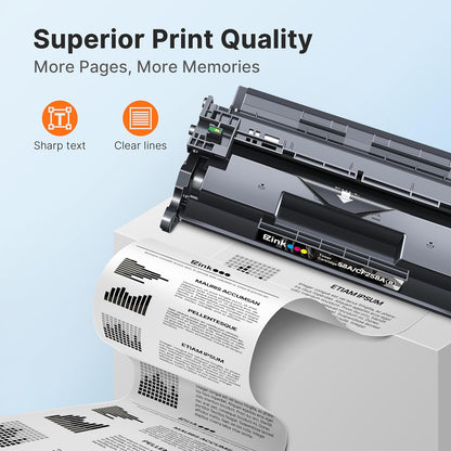 E-Z Ink 58A CF258A Toner Cartridge (with chip) Compatible Replacement for HP 58A CF258A 58X CF258X to Use with Laserjet MFP M428fdw M428dw M428fdn Pro M404n M404dn M404dw M404 M428 (2 Black)