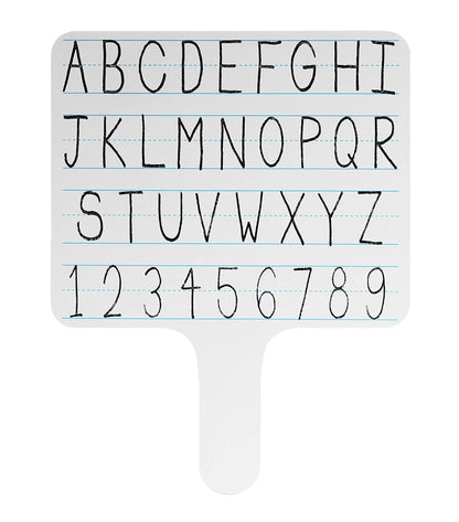 Flipside Products Rectangular Lined Dry Erase Answer Paddles, Double-Sided, Auction, Handheld Whiteboard, Handle Response Board, Classroom Dry Erase, Writing Practice, Pack of 12
