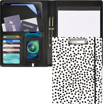 Clipboard with Storage 360 Foldable Leather Portfolio Junior Padfolio Clipboards Folder