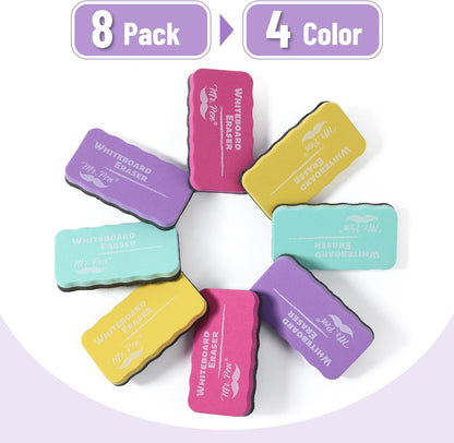 Mr. Pen- White Board Erasers, 8 Pack, Pastel Colors, Magnetic Dry Erase Eraser