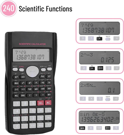 Mr. Pen- Scientific Calculators, 24 Pack, 2 Line, 240 Functions, 12 Digit Math Calculator Scientific with Protective Hardcover Bulk
