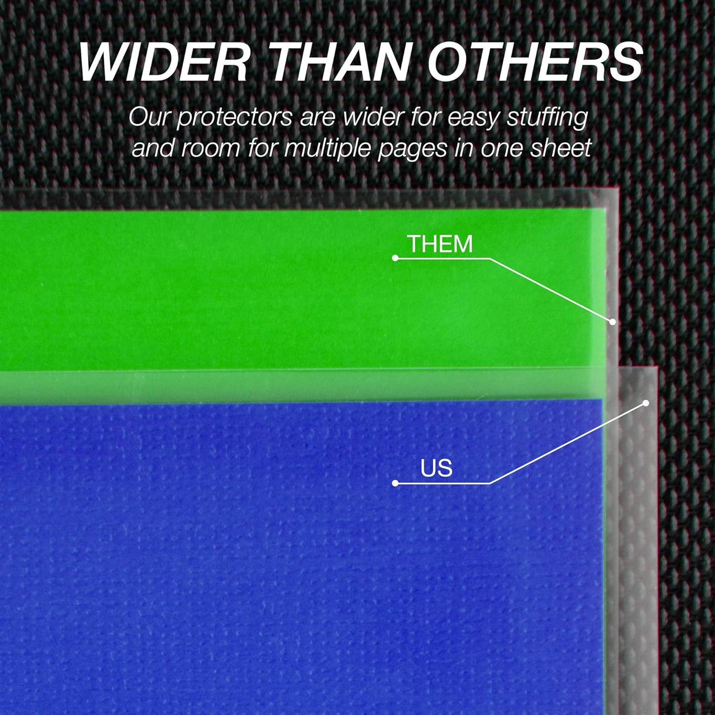 Samsill 50 Pack Standard Weight 11 Hole Clear Sheet Protectors, Acid Free Archival Safe, 8.5 x 11 inches, Top Loading