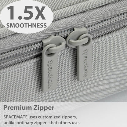 Pencil Case Pouch Box Bag School Supplies Girls Boys Kids, Cute Preppy Stuff Large Big Capacity Aesthetic Pen Organizer, Back to College Stationary, Light Gray, Standard Stlye, 1800ml