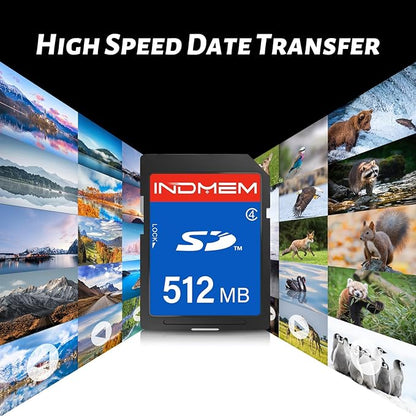 512MB SD Card (5 Pack), SDHC Flash Memory Cards UHS-I U1 Class 4 High-Speed Full HD Video Compatible with Digital Point-and-Shoot Cameras, HD Camcorders, DSLR and PC