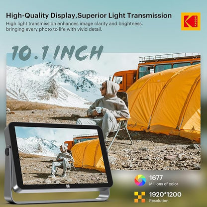 KODAK 10.1 Inch WiFi Digital Picture Frame with 64GB Storage, Electronic Smart Digital Photo Frame 1920x1200 IPS Touch Screen, Auto-Rotate, Share Moments Instantly Gifts for Women