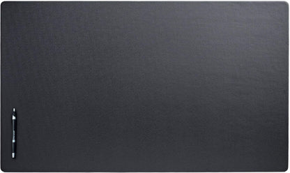 Dacasso Leatherette Conference Table Pad - Luxury Leather Desk Blotter for Writing - Padded Executive Desk Surface Protector - (Black, 34 x 20)