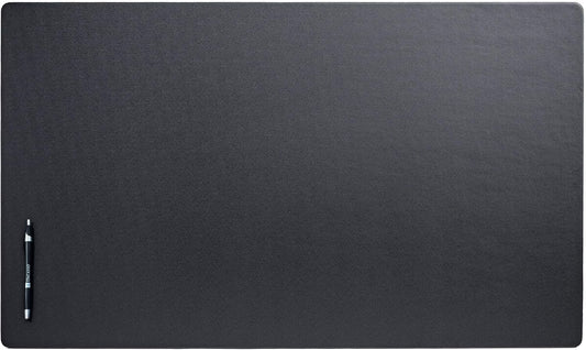 Dacasso Leatherette Conference Table Pad - Luxury Leather Desk Blotter for Writing - Padded Executive Desk Surface Protector - (Black, 34 x 20)