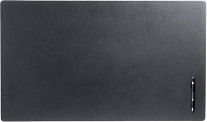 Dacasso Pad Without Side Rails Luxury Leather Blotter for Writing-Executive Desk Surface Protector, 34” x 20”, Black