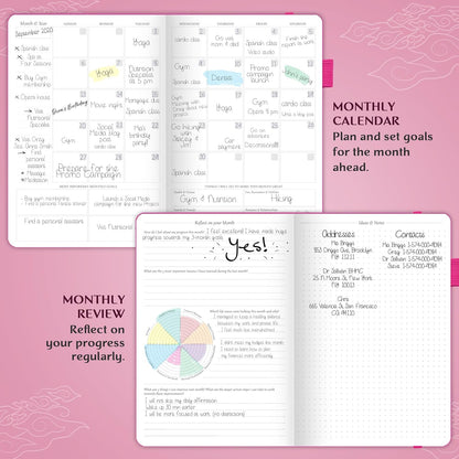 Legend Planner – Weekly & Monthly Life Planner to Hit Your Goals & Live Happier. Organizer Notebook & Productivity Journal. A5 (Hot Pink)