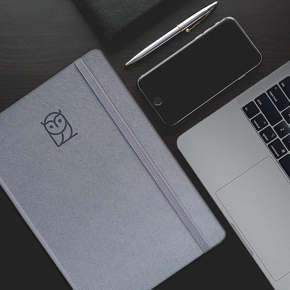 Undated Daily Planner – 3-Month A5 Productivity Organizer with Full Page Per Day, Hourly Schedule, Goal Setting, Habit Tracker, Weekly & Monthly Pages – Hardcover Time Management Notebook (Gray)