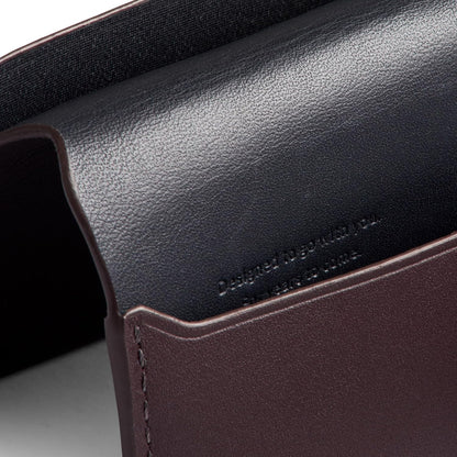 Bellroy Under Cover (slimline leather card wallet/holder with card storage, quick access slot, plus space for folded bills) - DeepPlum