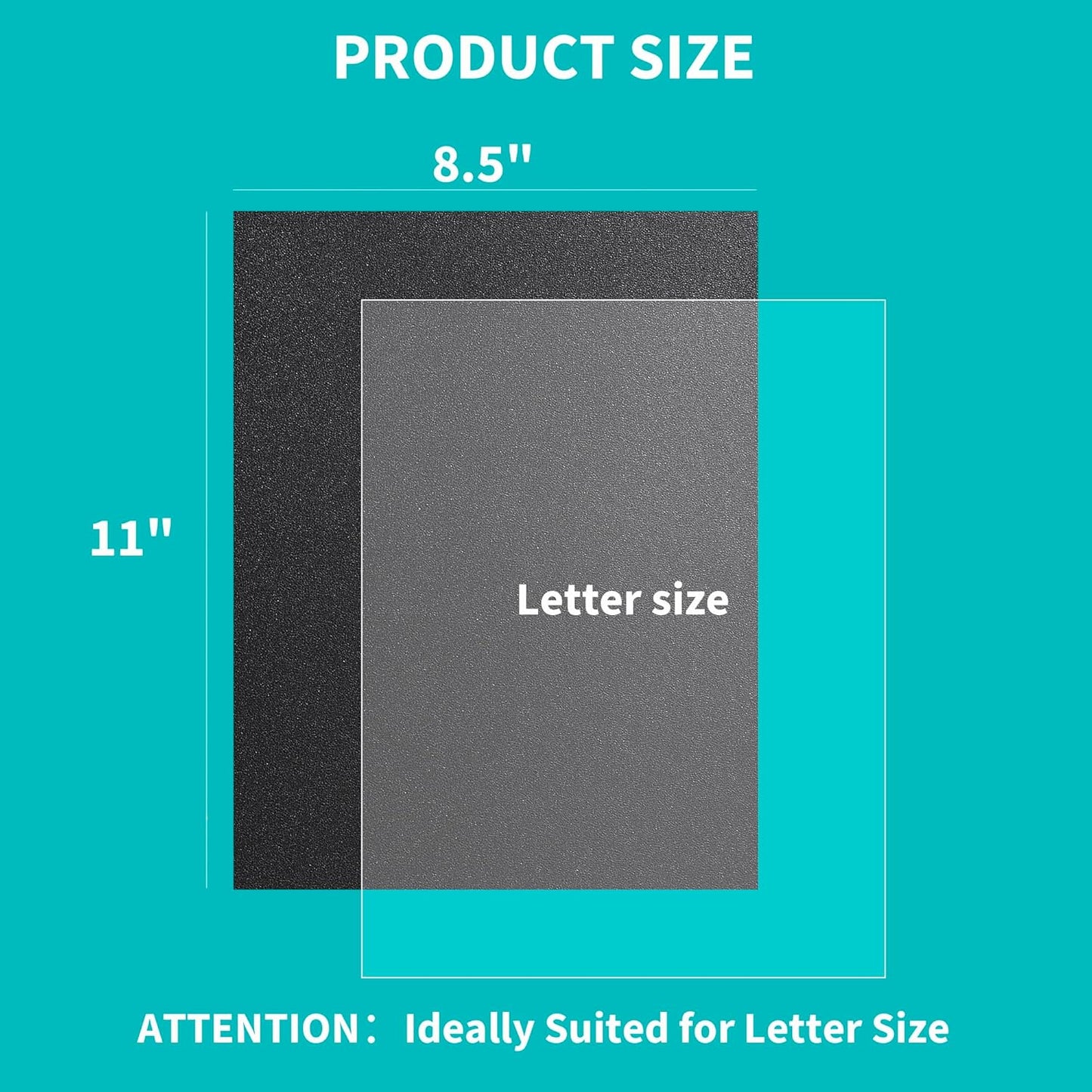 Binditek 200 Pack Binding Covers and Backs Set, 8.5 x 11 Inches, 100 Clear PVC (8Mil), 100 Sand-Textured Polycovers (12Mil), Letter Size
