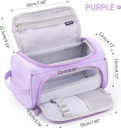 HVOMO Big Capacity Pencil Case High Large Storage Pouch Marker Pen Case Travel Simple Stationery Bag School College Office Organizer for Teens Girls Adults Student（N Purple）