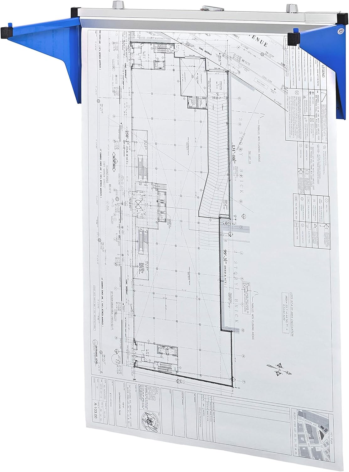 Adir Blueprint Wall Rack - Blueprint Plans Organizer and Construction Plan Holder - Poster Display and Map Rack for Office and Home (Without Blueprint Clamps)