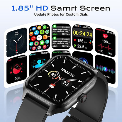 ChatGPT AI Translation Smart Watch, AMOLED Display Fitness Tracker, Fitness Watch,Watches for Man and Women,Titanium Alloy IP68 Waterproof, Multi-Sport Modes, Compatible with Android & iOS,Black
