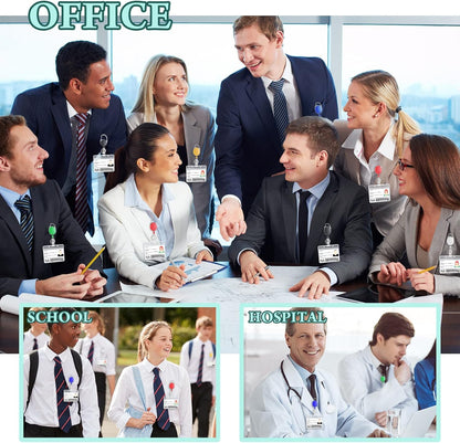 Honoson 50 Pcs Heavy Duty Retractable Badge Reels Batch ID Badge Holder Retractable Clip Bulk Key Holder with Ring for Office Worker Employee, Doctor Nurse Gifts (Bright Color)