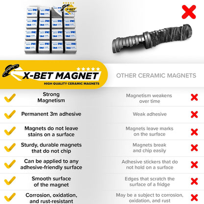 X-bet MAGNET Strong Magnets for Crafts with Adhesive Backing 0.6 inch 20pcs