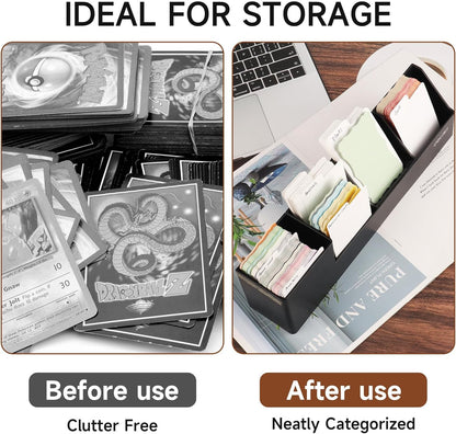 300 Pieces Trading Card Dividers, Blank Paper Card Dividers White Card Separators with Tabs for Storage Boxes, MTG TCG Sports Game Cards, 2.6 x 4.1 Inches