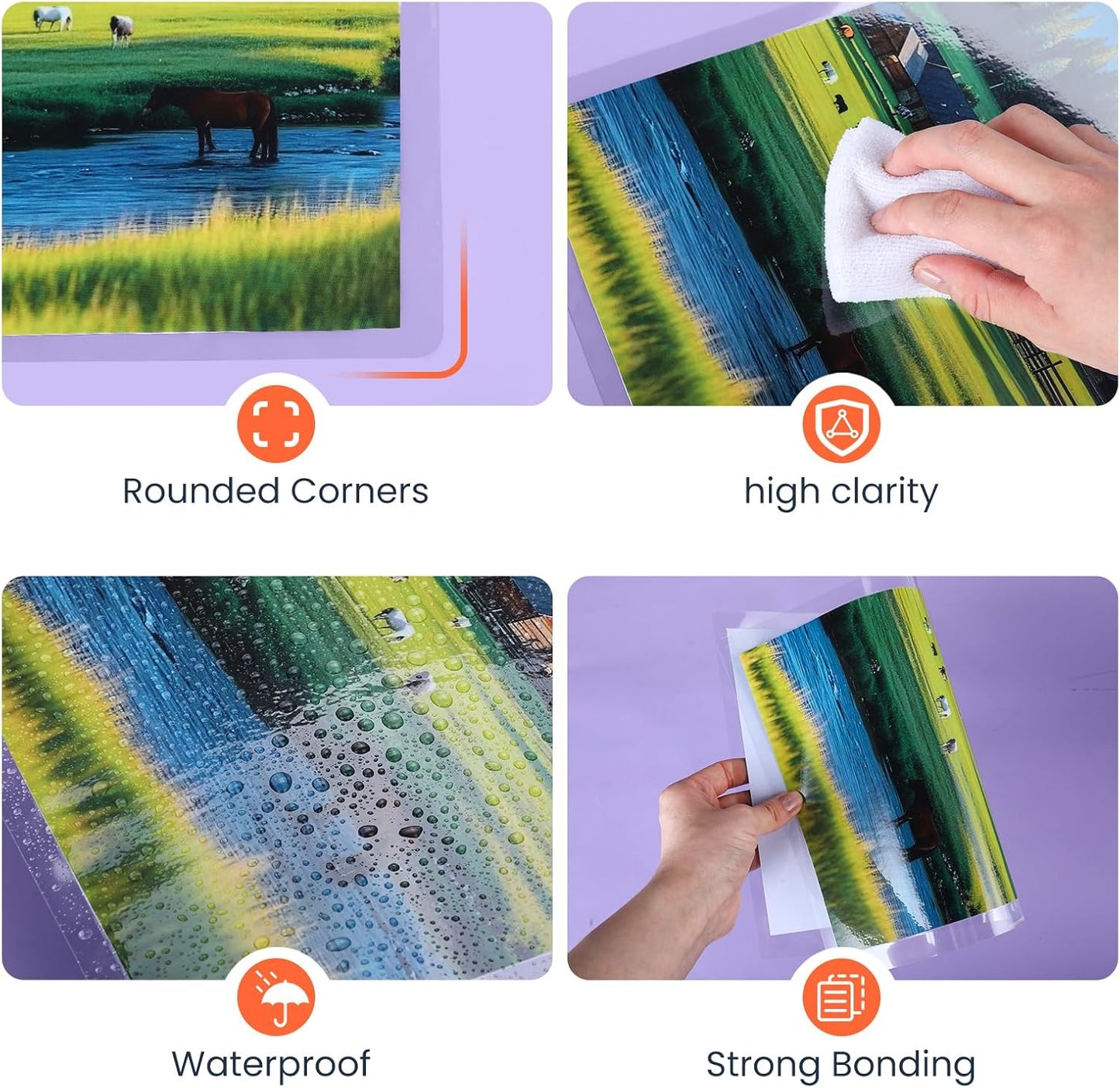 CAREGY Thermal Laminating Pouches,330 Pack Laminating Sheets, 3 Mil, 9 x 11.5 Inches Lamination Sheet Paper for Laminator, Round Corner Letter Size, Office and School Supplies