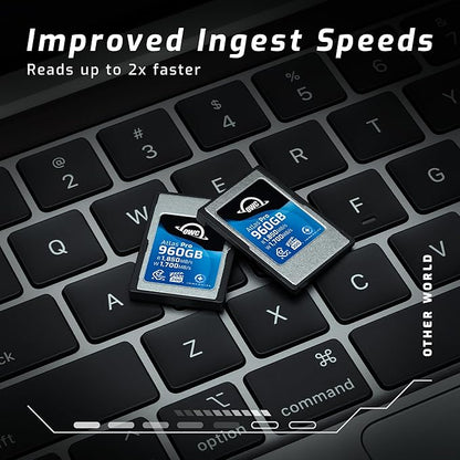 OWC 960GB Atlas Pro High Performance Cfexpress 4.0 Type A Memory Card Professional Grade, up to 1850MB/s Read and 1700MB/s Write Speed