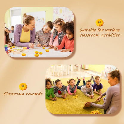 Pumpkin Erasers Bulk Party Favors Mini Pumpkin Erasers for Children Students Back to School Gifts Classroom Counting Math Manipulative Counters Teacher Rewarding Gift 50pcs