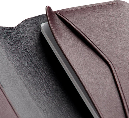 Bellroy Under Cover (slimline leather card wallet/holder with card storage, quick access slot, plus space for folded bills) - DeepPlum