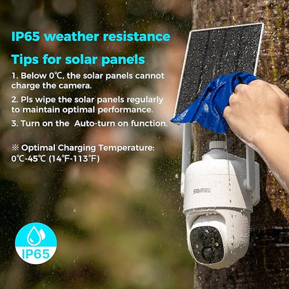 SOVMIKU 2CQ1 AI 2K Solar Security Camera Wireless Outdoor, Battery Powered,Two Way Audio,Motion Detection, 360° View,Easy to Setup,Color Night Vision,Audible Flashlight Siren,180 Days Exchange Policy