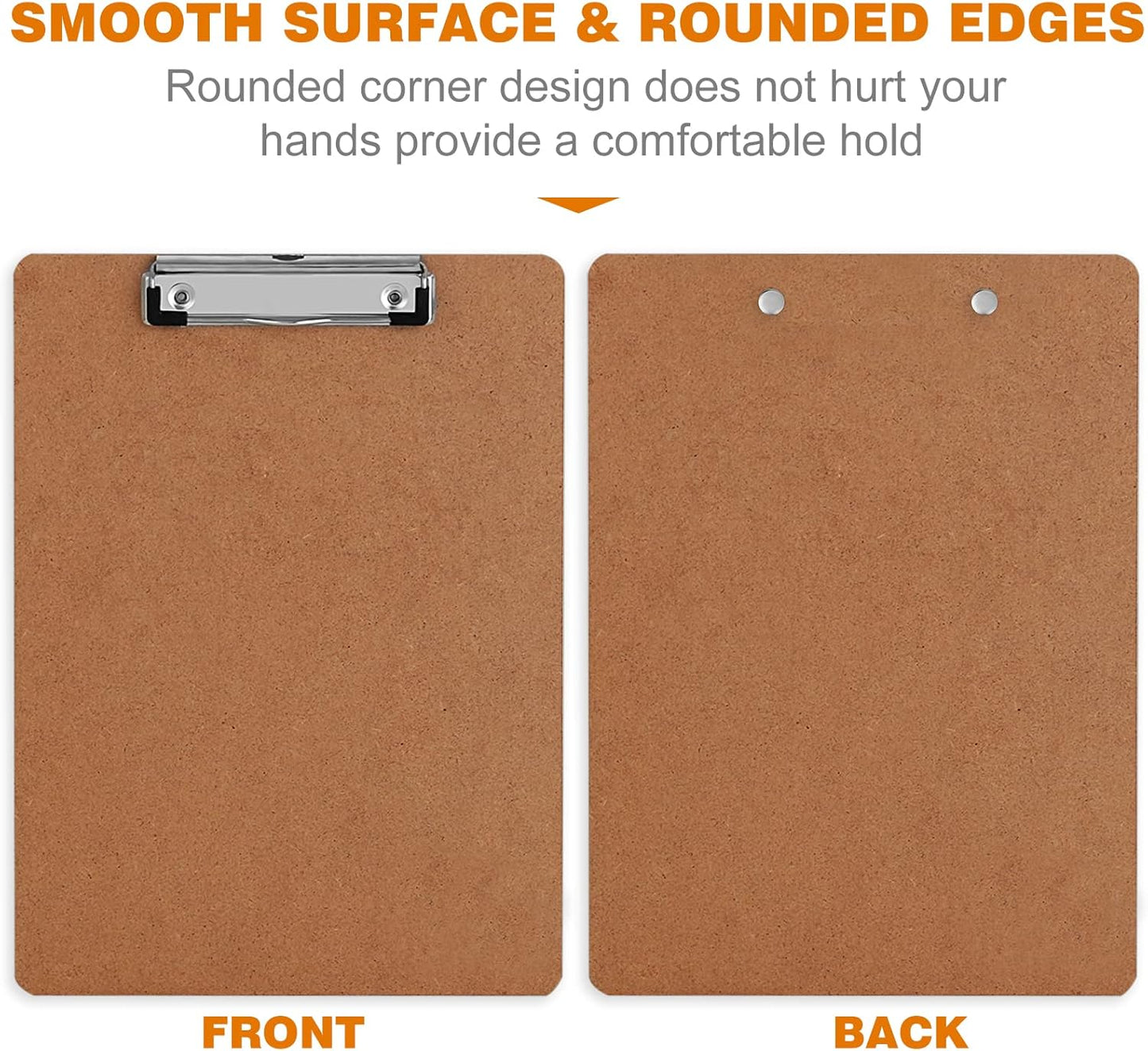 Clipboard, HERKKA 15 Pack Hardboard Office Clipboards Standard A4 Letter Size Clipboard with Low Profile Clip, Size 12.5 x 9 Inch