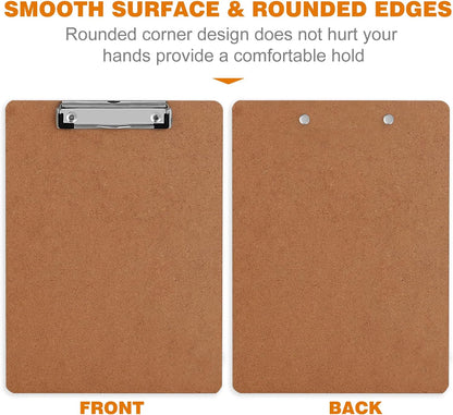 Clipboards, HERKKA 25 Pack Hardboard Office Clipboards Low Profile Clip Standard A4 Letter Size, ECO Friendly